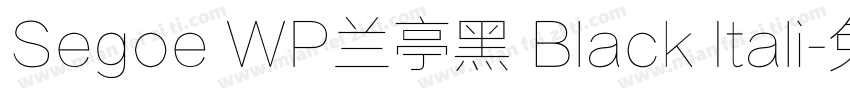 Segoe WP兰亭黑 Black Itali字体转换